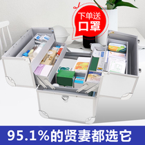 Tengrong medicine box Household full set of multi-layer multi-function extra large capacity visiting box Medical box TR aluminum alloy storage box