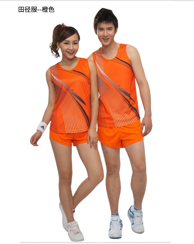 Track suit suit Mens and womens quick-drying sports suit Competition training vest Student exam marathon running clothes