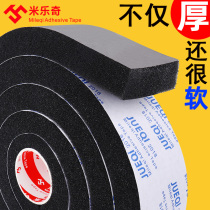 Thickened PU single-sided soft sponge tape for cars sound insulation and noise reduction black foam sealing strip