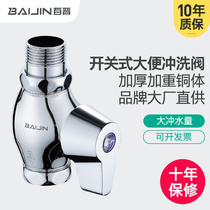Baijin flush valve toilet valve squatting toilet toilet bowl flush valve quick switch hand screw old toilet squat pit