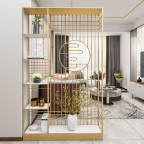 Nordic door screen partition Simple modern living room block brake into the household household light luxury Wrought iron entrance cabinet shelf