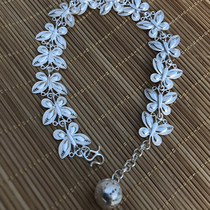 Wonders ingenious retro silk silver butterfly bracelet pure handmade 999 silver