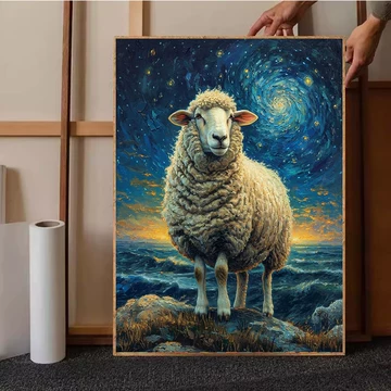 羊　油彩画 羊数字油画-羊数字油画促销价格、羊数字油画品牌- 淘宝