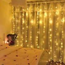 Curtain lights Net red lights flashing lights anchor background room decoration bedroom layout hanging lights waterfall star lights