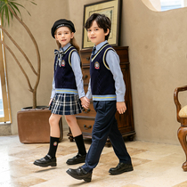Primary school uniforms set Spring and Autumn Childrens suits graduation uniforms kindergarten Garden uniforms autumn and winter four-piece sets
