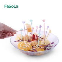 FaSoLa fruit sign cute fruit insert cartoon fork creative children Baby Home plastic simple lunch sign