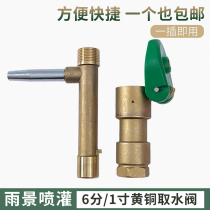 1 inch brass quick water intake valve stem Copper water intake valve key sprinkler bolt Garden water intake DN25