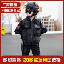 Childrens police uniforms Spring special soldiers Conserve suit Spring summer boy Military clothing Small police officers full set of police equipment