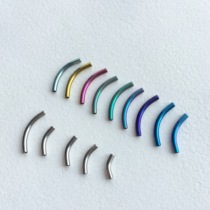 Dried duck puncture 14G US imported titanium alloy bent rod nail internal thread umbilical nail rod