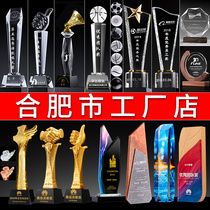 Hefei City] Crystal trophy customized creative football basketball retired souvenir Teachers Day Trophy