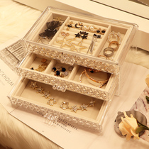 Net Red large-capacity handjewelry storage box transparent acrylic earrings earrings earrings hair watch bracelet gift box