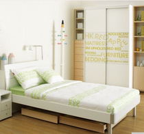 Chengde Red Apple Youth Furniture Modern Simple Youth Plate Rib Shelf Double Bed