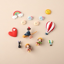 Three-dimensional refrigerator tile tiles Japanese anime Hayao Miyazaki magnet stickers high-end personalized cartoon doll accessories set