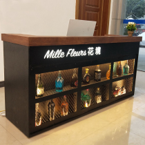Industrial style bar counter Retro cashier Shop Small restaurant Barbecue bar Milk tea shop counter Front desk Reception desk