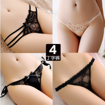 4-piece sexy thong women transparent one thread ladies sex underwear passion suit underwear passion suit