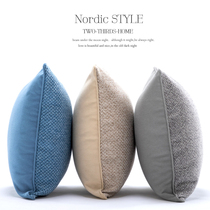 Nordic ins cotton linen sofa Pillow Back Cushion Living-room Bed Rectangular Light Extravagant Rests with pillow cover Customized without core