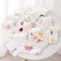 Japanese Baby Saliva Towel Pure Cotton Cotton Cloth Baby Round Mouth 360 Degrees Rotating Newborn Enclosure Scarf scarves