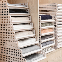 Clothing wardrobe storage artifact layered partition clothes storage box drawer type storage season clothes multi-layer finishing