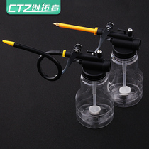 Oil dripping pot manual household small machine oil gun long nozzle oil injector high pressure transparent oil pot oil dispenser