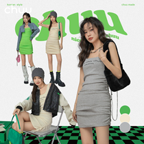 CHUU Sexy Dressing Vest Dress Dress Lady 2022 Spring Summer New Folds Slim Short Skirt Tide