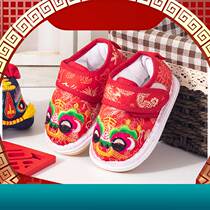 Baby tiger head Shoes 1 year old thousand layer bottom childrens cloth shoes baby handmade cloth shoes mens treasure tiger head girl cotton shoes 3