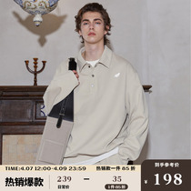 KREATE 22SS 300g hardware Logo Flag in italic solid cut casual loose polo shirt male fall