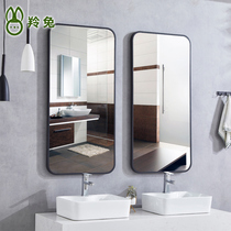 Nordic bathroom mirror cosmetic mirror toilet bathroom bathroom mirror wall hanging mirror large square mirror explosion-proof mirror