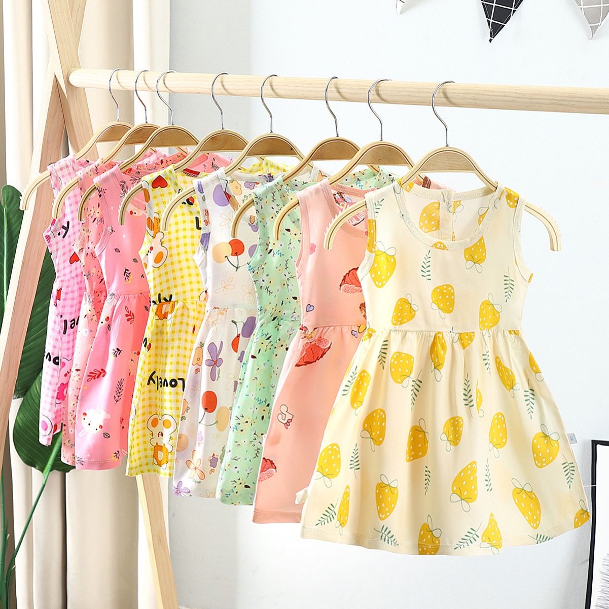 Girls' Princess Dress 2023 Summer New Medium to Large Children's Thin Summer Dress Baby Fashionable Children's Dress