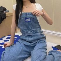  BAB YSNAKE official denim bib straight loose thin casual womens summer mopping new age reduction