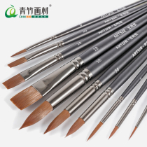 Green bamboo painting material nylon wool watercolor pen set student art paint special stroke hook pen children's professional gouache pen adult painting brush round tip guarantee