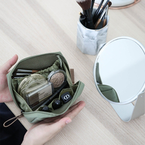 Description ins wind makeup bag Womens portable bag Small portable travel lipstick makeup cosmetics storage bag