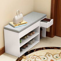 Door shoe stool Shoe cabinet Imitation solid wood modern simple multi-functional simple shoe rack multi-layer household storage shoe stool