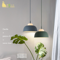 Modern minimalist lamp restaurant three-headed chandelier Nordic creative personality macaron bar table lamp restaurant lamp bedside lamp fixtures