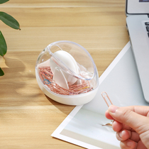 Japanese office desktop paper clip storage box rolling magnetic suction needle box paper clip U-shaped needle holding tube