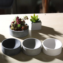Cement flower pot silicone mold decoration round storage container mold accessories small storage plate decoration household mold