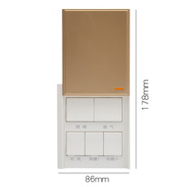 Yuba switch five-open universal sliding cover panel toilet 86 type 5 bathroom 16A waterproof five-in-one air heating