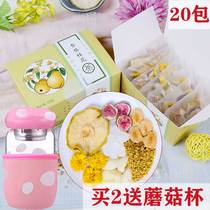 Rock sugar Sydney sweet-scented osmanthus tea combination 20 packs of Luo Han fruit chrysanthemum tea moisturizing throat students cool tea voice teachers and men