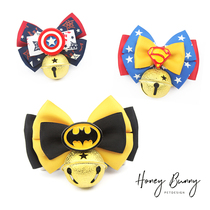 Hero series Yellow Rabbit design Pet bow tie Cat bell Dog bow collar Teddy jewelry