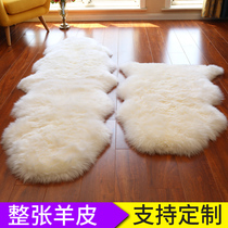 Custom Australian wool sofa cushion wool carpet bedroom living room floating window mat bedside blanket home whole sheepskin