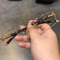 Jane Danck Lauras close eye frames comeback men and women big faces big face big frame anti-blue light spectacle frame business titanium alloy tide
