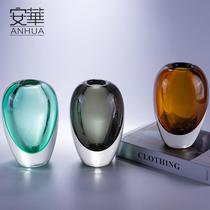 Anhua modern minimalist glass vase flower arrangement dry flower floral decoration creative pendulum piece handicraft wholesale