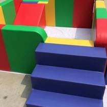 Childrens software Steps Ball pool Steps Soft Package Stairs Infant Baby Crashworthy Three-step Fence Rainbow Ladder W 