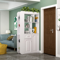 Entering small apartment solid wood multifunctional porch cabinet shoe cabinet integrated living room simple European partition light luxury decoration cabinet