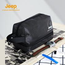 Jeep Jeep wash bag Mens business trip waterproof wet and dry separation Portable large-capacity travel makeup bag storage bag