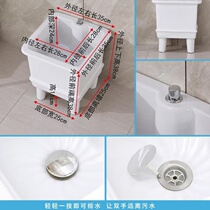 Splash-proof square balcony mop pool outdoor small public side vertical with wash width bathroom Hotel
