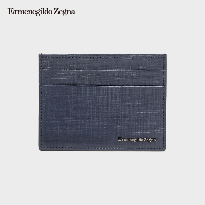 Ermenegildo Zegna Men's Classic Leather Business Card Clip
