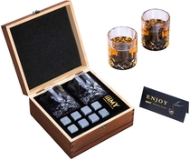 iiiMY British European whisky glass vintage wine glass ice wine Stone creative glass wine set Gift Set