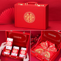 Wedding gifts box hand betrothal gift box cai li qian box tens of thousands of yuan red envelope engagement supplies Daquan 100000 box
