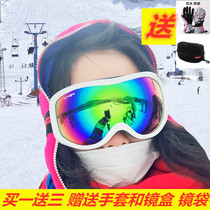 2020 new ski glasses men and women can card myopia large spherical adult single and double board outdoor windproof anti-fog eye protection