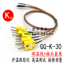 K-type temperature measuring line GG-K-30 fiber thermocouple wire temperature instrument furnace temperature measuring probe high temperature resistance 480 degrees